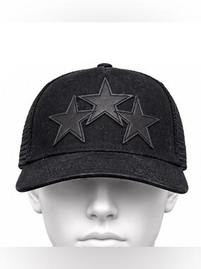 AMIRI Black Three-Star Trucker Hat
